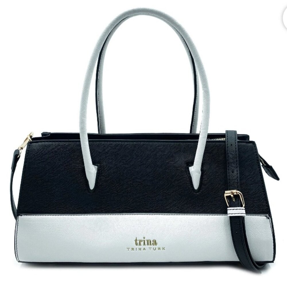 Trina Turk Colorblock Satchel or Crossbody Bag Purse NWT